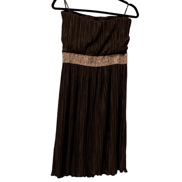 FOREVER 21 Strapless Brown and Gold Mini Dress - Picture 6 of 6